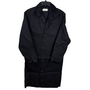 NWT Honor the Gift Black Trench Coat w/ Corduroy Collar Size Medium